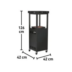 Gaskamin Ridera 6,5 KW Mit Panoramaglas Und Lava-Deko-Steinen -Heizgeräte 048126602964 VM01 221220 L