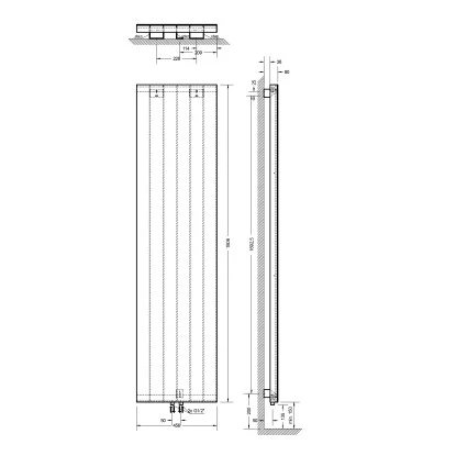 Schulte ExpressPlus Design-Heizkörper NewYork Spiegel Weiß HxB 180,6x45,6cm 688W 7 Schulte ExpressPlus Design-Heizkörper NewYork Spiegel Weiß HxB 180,6x45,6cm 688W – Bild 5