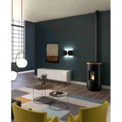 Freepoint Pelletofen Chrome 7 Stahl Dark Gold 2,5-7 KW EEK: A+ -Heizgeräte 09 18473 CHROME7DarkGold 2