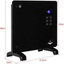 El Fuego Glaskonvektor 1000 W Schwarz 20 El Fuego Glaskonvektor 1000 W Schwarz -Heizgeräte 109955 2240 4