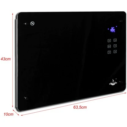 El Fuego Glaskonvektor 1500 W Schwarz 14 El Fuego Glaskonvektor 1500 W Schwarz – Bild 12