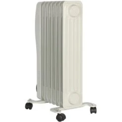 El Fuego Mobiler Elektro-Ölradiator 7 Rippen Weiß -Heizgeräte 109963 2240 10