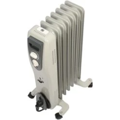El Fuego Mobiler Elektro-Ölradiator 7 Rippen Weiß -Heizgeräte 109963 2240 6