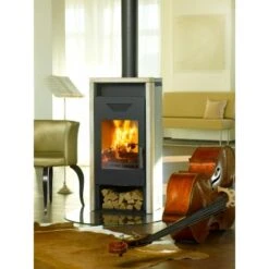 Wamsler Kaminofen Yara Sandstein Schwarz 8 KW EEK: A -Heizgeräte 1154731 4432 3