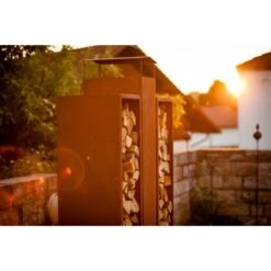 Ferrum Art Design Kaminofen Twin 1-0518 Rostbraun -Heizgeräte 1182757 3464 Kaminofen 8