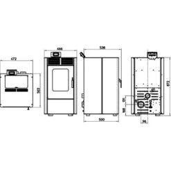 Rowi Pelletofen Modesto Schwarz-Braun 6 KW EEK: A+ -Heizgeräte 2388510 2940 1