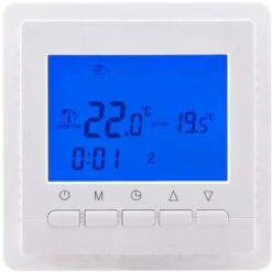 Perobe Temperaturregler Digital Für Elektrische Fußbodenheizungen -Heizgeräte 3434 ReglermitUhrDigital 1