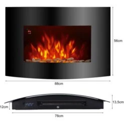 EL Fuego Elektrokamin Zürich Schwarz LED-Beleuchtung Dimmbar 2 KW 18 EL Fuego Elektrokamin Zürich Schwarz LED-Beleuchtung Dimmbar 2 KW -Heizgeräte 3793734 2240 AY0619 3
