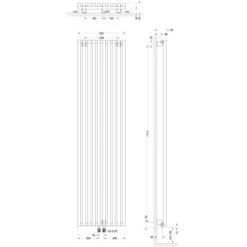 Schulte ExpressPlus Design-Heizkörper Lyon Mittelanschluss 1.094W Alpinweiß -Heizgeräte 4060991036323 2053 6