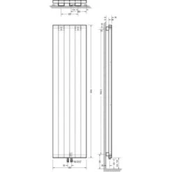 Schulte Design-Heizkörper New York Mit Mittenanschluss 771 W Café Braun -Heizgeräte 4060991039645 2053 6