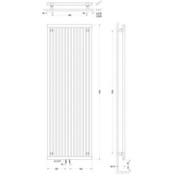 Schulte Design-Heizkörper Kiel Mit Mittenanschluss 1.232 W Anthrazit -Heizgeräte 4060991042102 2053 6