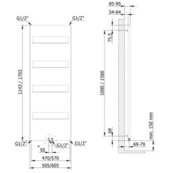 Schulte Design-Heizkörper Turin Alpinweiß 600 W HxB 170,3x50,5 Cm 5 Schulte Design-Heizkörper Turin Alpinweiß 600 W HxB 170,3x50,5 Cm -Heizgeräte 4060991054785 3