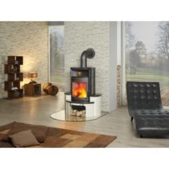 Hark Dauerbrand-Kaminofen Avenso Kacheln Schwarz 7 KW Mit Automatik EEK: A+ -Heizgeräte 406278 1921 ambiente