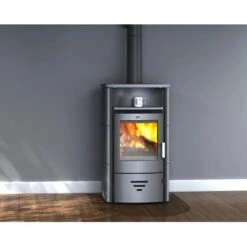 Accente Kaminofen Turin 2.0 Naturstein 6 KW Grau Mit Automatik EEK: A -Heizgeräte 4251787400026 2881 AB 01