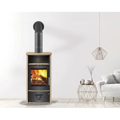 Kaminofen Modena 2.0 Sandstein Schwarz 6 KW Mit Automatik EEK:A 5 Kaminofen Modena 2.0 Sandstein Schwarz 6 KW Mit Automatik EEK:A – Bild 3