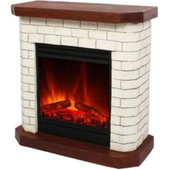 EL Fuego Elektrokamin Kiel Weiß 1,5 KW -Heizgeräte 4416145 2240 AY6212