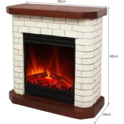 EL Fuego Elektrokamin Kiel Weiß 1,5 KW -Heizgeräte 4416145 2240 AY6212 3