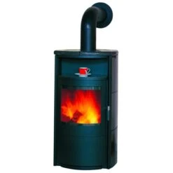 Hark Dauerbrand-Kaminofen Taifun Meteorschwarz Kacheln 8 KW Automatik EEK: A+ -Heizgeräte 50 1921 Hark Taifun Meteor