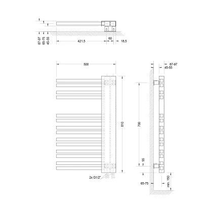 Schulte Design-Heizkörper Bologna 81 Cm X 50 Cm Anthrazit Version Rechts 4 Schulte Design-Heizkörper Bologna 81 Cm X 50 Cm Anthrazit Version Rechts – Bild 2