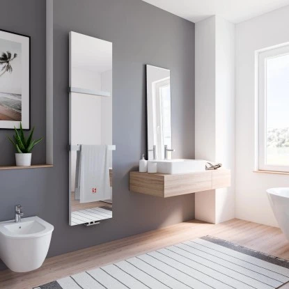 Schulte ExpressPlus Design-Heizkörper NewYork Spiegel Weiß HxB 180,6x45,6cm 688W 4 Schulte ExpressPlus Design-Heizkörper NewYork Spiegel Weiß HxB 180,6x45,6cm 688W – Bild 2