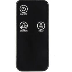 EL Fuego Elektrokamin Tessin Schwarz Mit Heizung Dimmbar 1,8 KW -Heizgeräte 6 2240 AY0627 Detailfoto 5