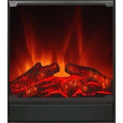 EL Fuego Elektrokamin Tessin Schwarz Mit Heizung Dimmbar 1,8 KW -Heizgeräte 6 2240 AY0627 Detailfoto 7