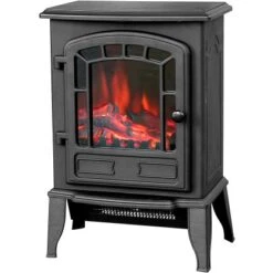 El Fuego Elektrokamin Como Schwarz Mit Heizung 2 KW -Heizgeräte 7801244 2240 AY6871