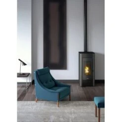 Freepoint Pelletofen Indaco 11 Stahl Anthrazit 3-12 KW EEK: A+ -Heizgeräte 8053859014850 1099 18561 2