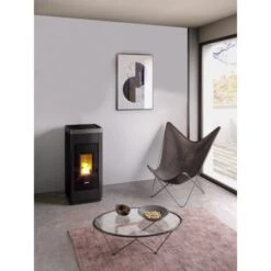 FreePoint Pelletofen Life 9 Stahl Schwarz-Titan 2,5 KW - 8,5 KW EEK: A+ -Heizgeräte 8053859014904 1009 AB 01