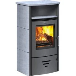 Accente Kaminofen Turin 2.0 Naturstein 6 KW Grau Mit Automatik EEK: A -Heizgeräte 81 TURINGTS11FA 2881 Bild2