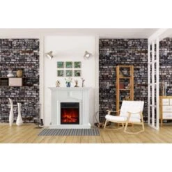 El Fuego Elektrokamin Malmö Weiß 900/1800 W Regelbar -Heizgeräte 8 2240 AY0630 Milieufoto 1