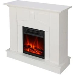 El Fuego Elektrokamin Malmö Weiß 900/1800 W Regelbar -Heizgeräte 9272808 2240 AY0630