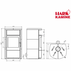 Hark Dauerbrand-Kaminofen Taifun Schwarz Kacheln Creme 8 KW Automatik EEK: A+ -Heizgeräte 9413899 picture 3
