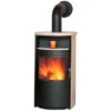 Hark Dauerbrand-Kaminofen Taifun Schwarz Kacheln Creme 8 KW Automatik EEK: A+ -Heizgeräte 941389 4800 Hark Taifun
