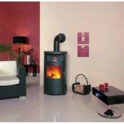 Hark Dauerbrand Kaminofen Taifun Meteorschwarz 6 KW Mit Automatik EEK: A+