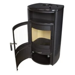 Hark Dauerbrand-Kaminofen Taifun Meteorschwarz Kacheln 8 KW Automatik EEK: A+ -Heizgeräte eteor schwarz Detailbild 1